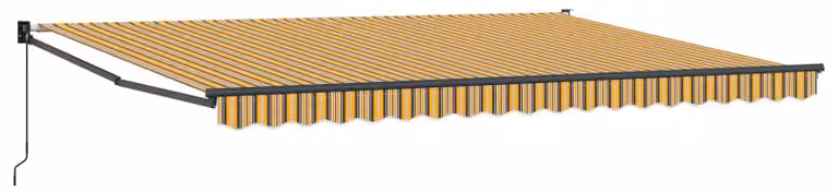 Toldo retráctil Syfax multicolor de poliéster y aluminio, montaje en pared, An: 450 cm, Al: 300 cm