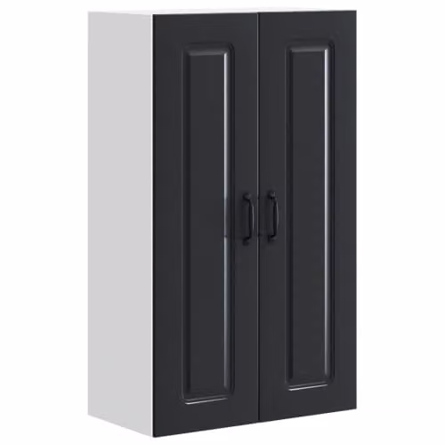 Armario de cocina moderno Helloshop26 con puertas batientes en madera, An/P/Al: 60 x 31 x 100 cm, disponible en negro o marrón