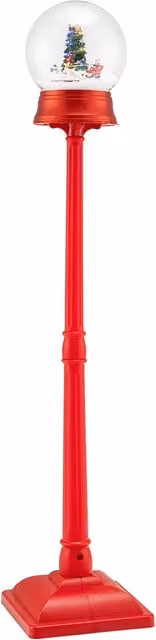 Farol Musical de Navidad con Bola de Nieve de NORTHIX, Color Rojo, Altura: 153 cm
