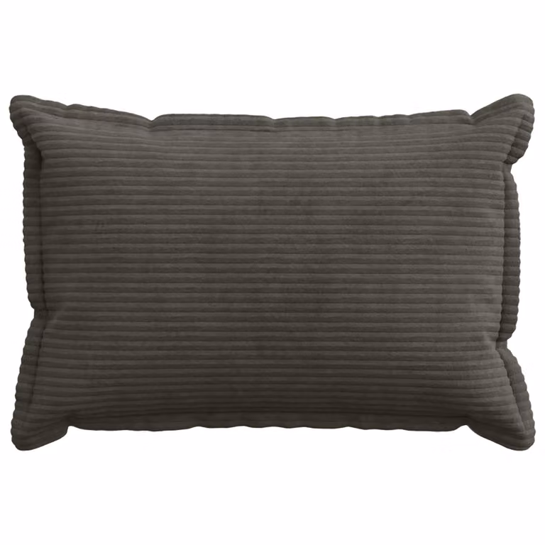 Set de 6 fundas de almohada vidaXL HOUTEN en pana color gris antracita, An: 40 cm, Al: 60 cm