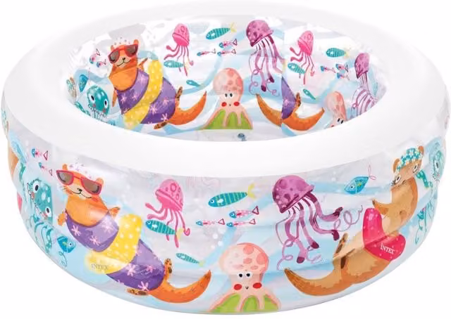 Piscina infantil hinchable Intex Acuario multicolor con capacidad de 360 l, Diámetro: 152 cm, Altura: 56 cm