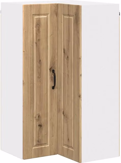 Armario de cocina de pared moderno Helloshop26 con 3 estantes, madera MDF color roble artesanal, An/P/Al: 57 x 57 x 100 cm