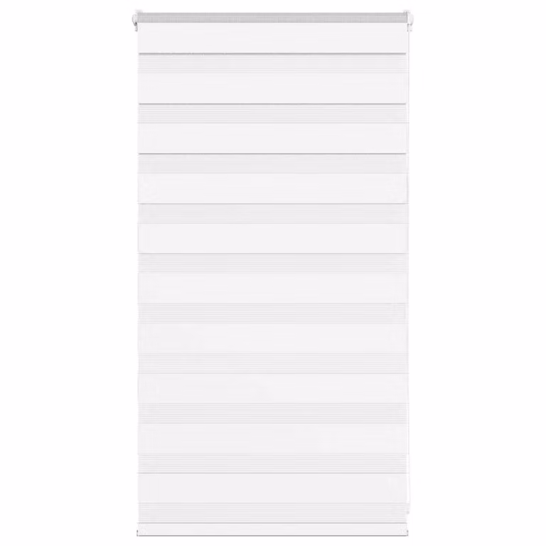 Estor cebra vidaXL blanco de poliéster con diseño de rayas An/P/Al: 80,9 x 85 x 100 cm