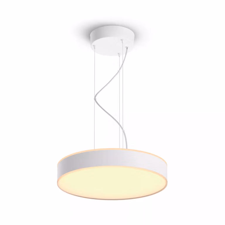 Lámpara colgante Philips Hue Enrave White Ambiance LED blanca con Bluetooth y regulable
