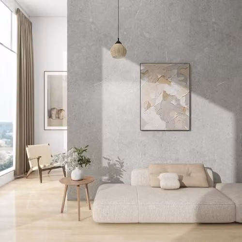 Conjunto de 16 paneles decorativos Bladel de neu.haus para pared en PVC con efecto piedra, resistente a la humedad, color Concrete Grey, An: 60 cm, Al: 120 cm, Grosor: 3 mm