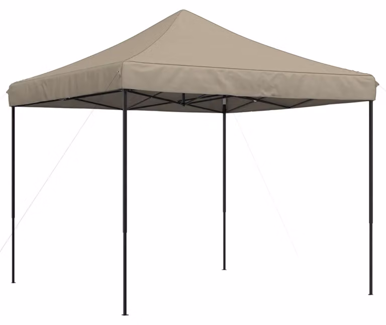 Carpa de fiesta Syfax en color beige con tela Oxford y detalles en PVC, An/P/Al: 292 x 292 x 315 cm