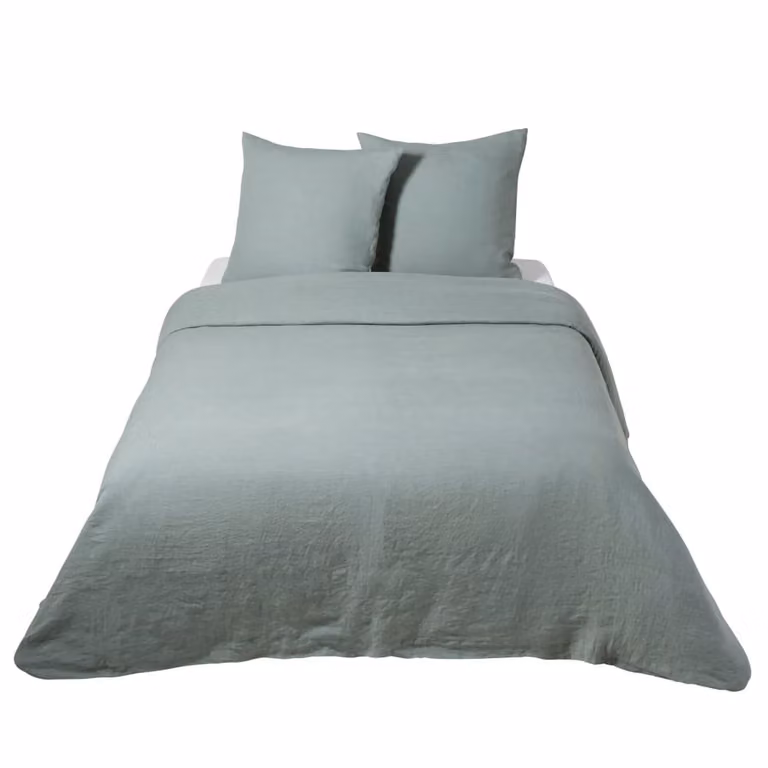 Juego de cama de lino lavado Maison du Monde color verde jade de 240 x 260 cm