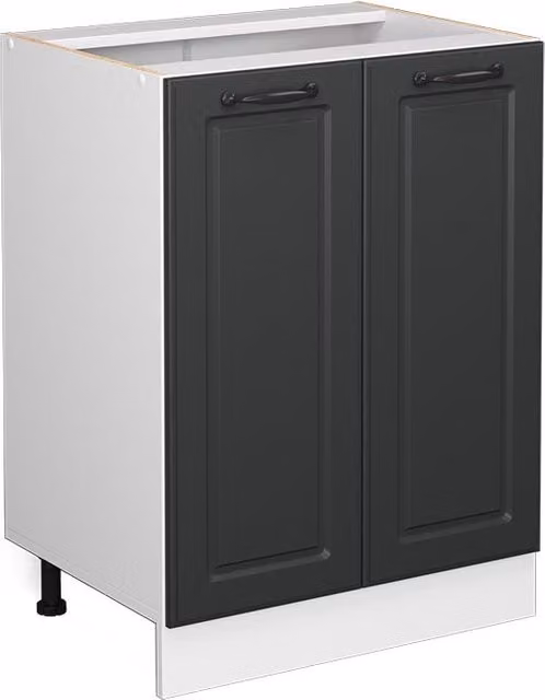 Mueble bajo de cocina Vicco R-Line estilo casa de campo en color antracita, An: 60 cm