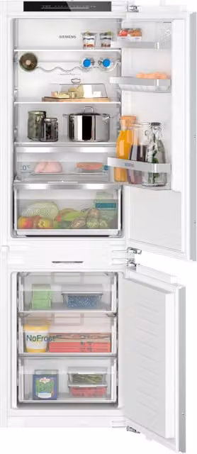 Frigorífico combi integrable Siemens KI86NADD0 No Frost color blanco con capacidad de 184 l y altura de 177 cm, clase energética D