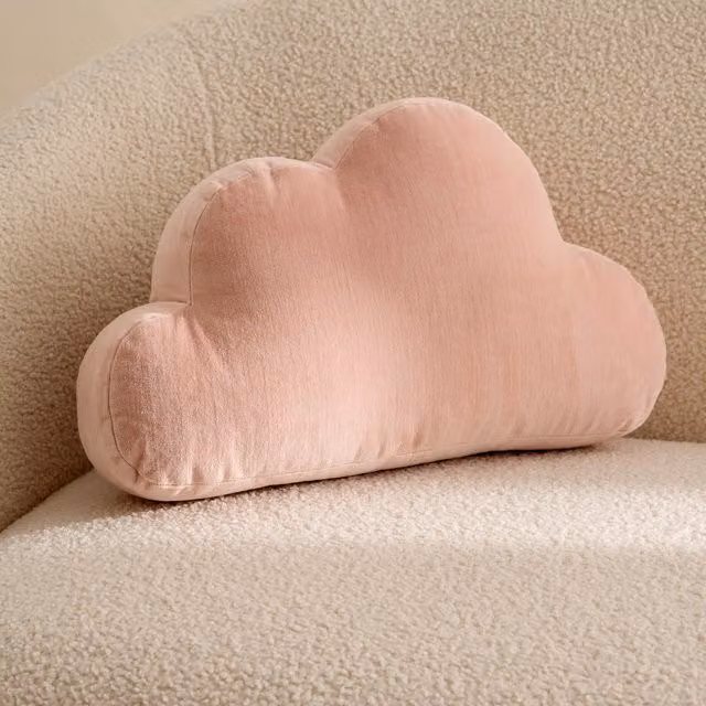 Cojín decorativo infantil Nube Mini Home en color rosa de algodón