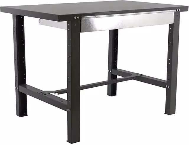 Banco de trabajo Simonwork BT6 Box Metal en color antracita, An/P: 120 x 73 cm, Altura: 83 cm