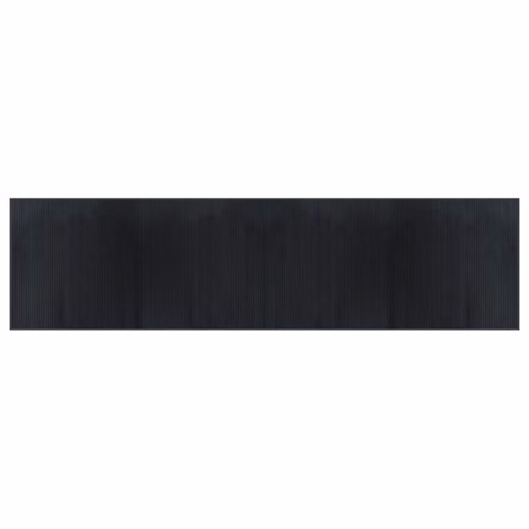 Alfombra rectangular de bambú vidaXL negra, antideslizante, An/P: 100 x 400 cm