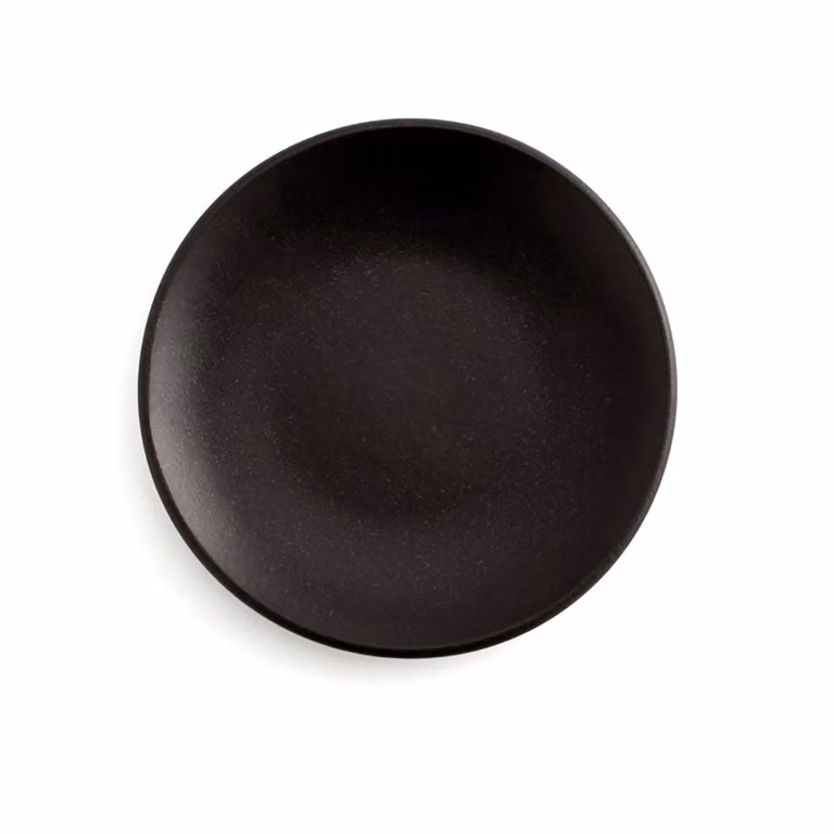 Plato redondo de barro negro Vulcano Anaflor, color negro, Diámetro: 29 cm