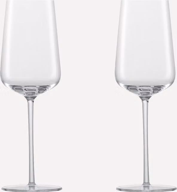 Juego de 2 copas de champán Vervino de cristal transparente de Zwiesel Glas sin plomo