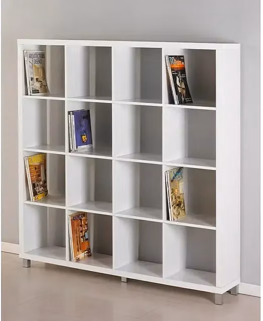 Estantería de madera Kubox de Closet Norte en color blanco, Al x An x Pr: 153 x 146 x 29 cm