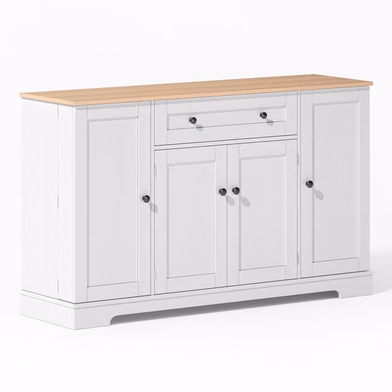 Mesa de macetas de madera blanca Urban Meuble para jardín, terraza o balcón de estilo escandinavo
