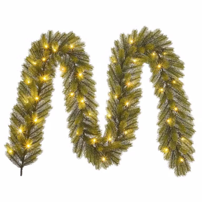 Guirnalda LED Nagoya de Black Box Trees en color verde con luz blanca cálida, An/P/Al: 20 x 20 x 270 cm
