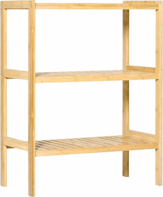 Estantería de 3 niveles de bambú NORTHIX para baño, cocina o salón, color beige