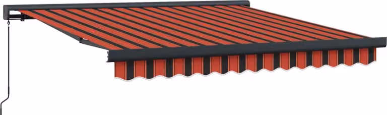 Toldo retráctil manual Syfax de aluminio y poliéster en color rojo, An/P/Al: 300 x 250 cm