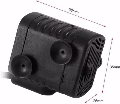 Bomba de agua ultra silenciosa MIMIY de 180 l/h y 3 W en color negro para acuarios, estanques y fuentes