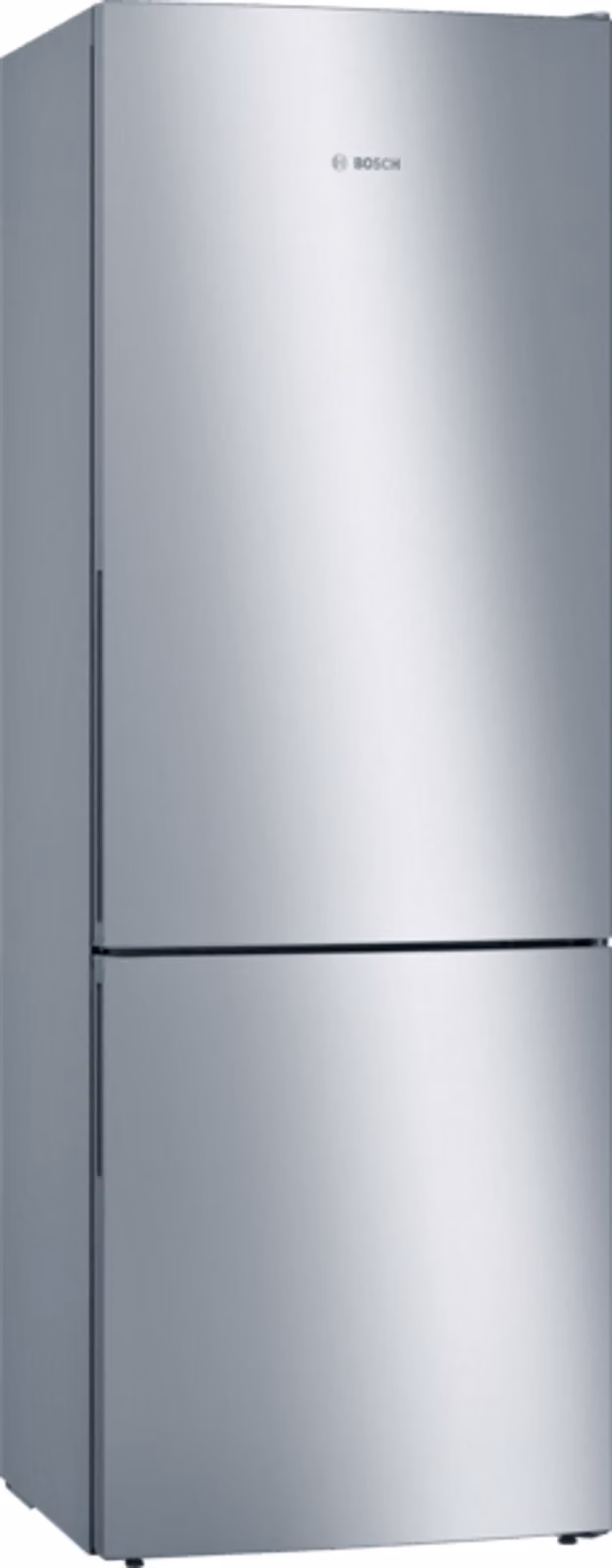 Congelador Bosch Serie 6 KGE49AICA de color plata con 419 litros de capacidad, tecnología Low Frost y compartimento Zero Degree Zone en acero inoxidable