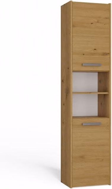 Armario de almacenamiento para baño Topeshop S40 Artisan de roble color marrón con puertas batientes y estantes internos An/P/Al: 40 x 30 x 170 cm