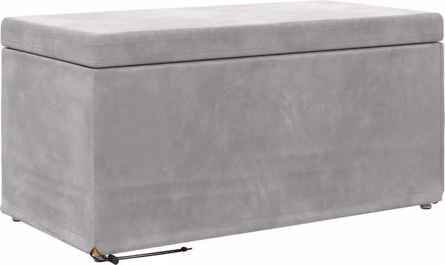Taburete SYFAX de terciopelo gris y madera para cocina o comedor