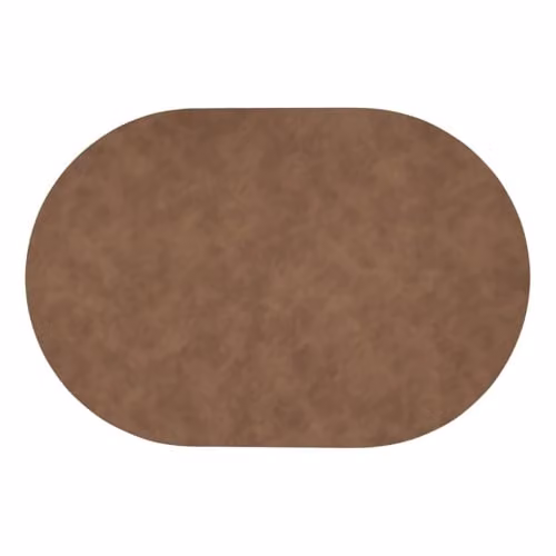 Mantel individual oval Kim de Atmosphera en color marrón, 49 x 33 cm