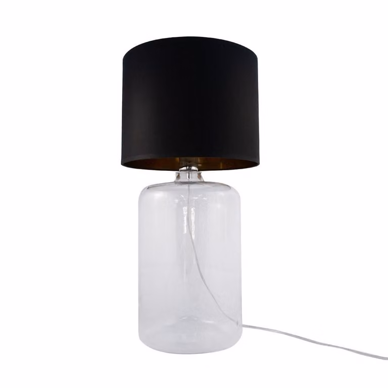 Lámpara de mesa AMARSA TRANSPARENT 5508BKGO de la colección Zuma Line en colores transparente, amarillo, dorado y negro