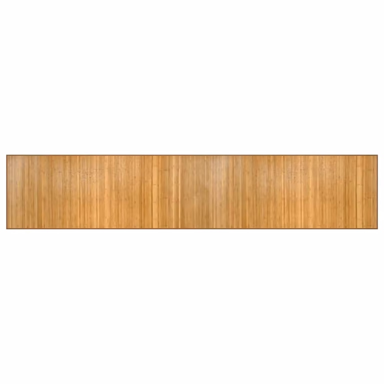 Alfombra rectangular de bambú vidaXL en color beige y marrón, antideslizante, An/P: 80 x 400 cm