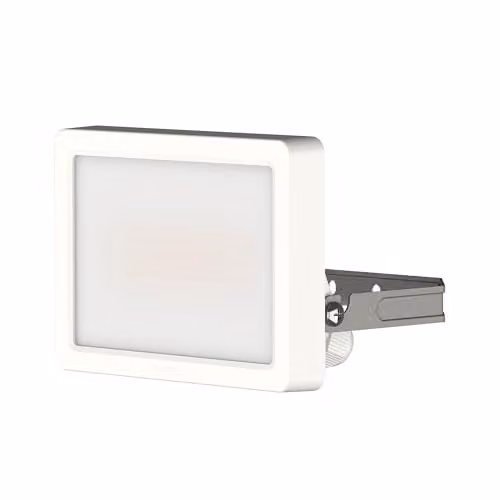 Foco LED de pared Theben theLeda B20 Dual WH de 20 W, blanco, con función DarkSky y temperatura de color conmutable para exterior e iluminación de jardín IP65