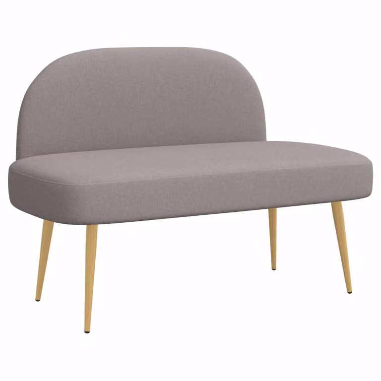 Banco tapizado con respaldo Topo vidaXL en gris o marrón An/P/Al: 110 x 60 x 76 cm