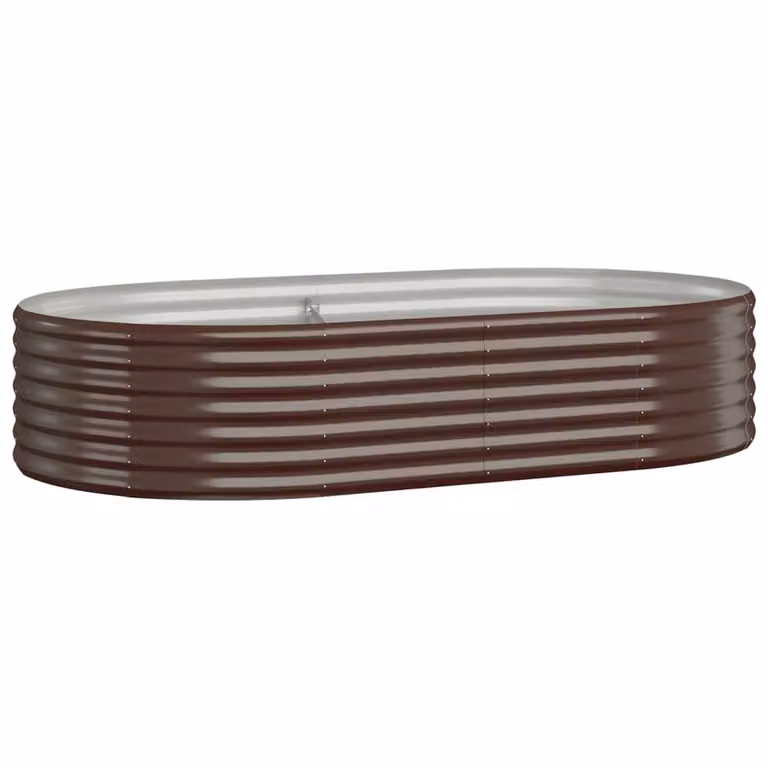 Jardinera arriate Syfax de acero galvanizado color marrón An/P/Al: 175 x 100 x 36 cm