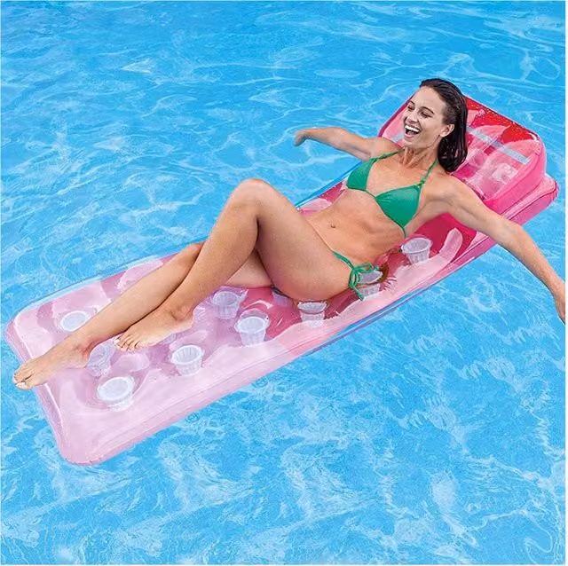 Colchón inflable con agujeros para piscina y mar Trade Shop Traesio de PVC en varios colores, 188 x 71 cm