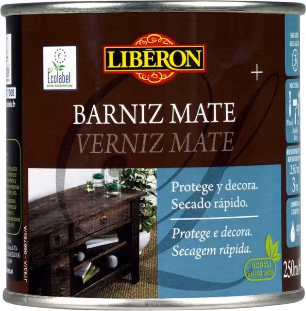 Barniz mate para madera Liberon semitransparente de secado rápido 0,25 l