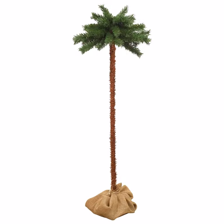 Árbol de Navidad con LED vidaXL de 120 cm en color verde y marrón con base de textil y alimentación USB