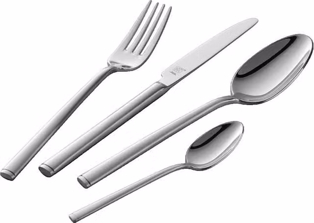 Set de cubiertos Zwilling Senses de 68 piezas en acero inoxidable con acabado mate y color plata para 12 personas