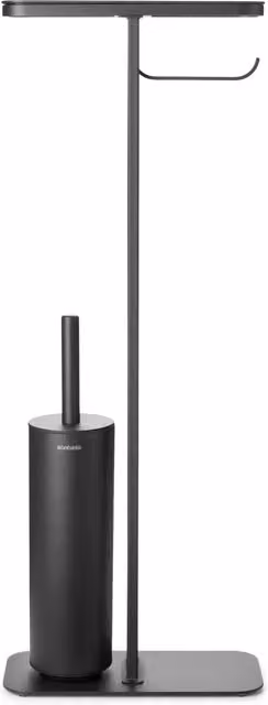 Soporte de pie para papel higiénico con escobilla y portarrollos de repuesto Brabantia MindSet en color gris antracita