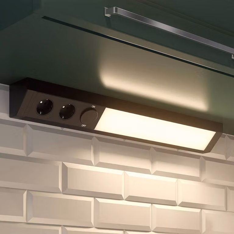 Lámpara LED bajo mueble Arcchio en aluminio color negro, 62 cm