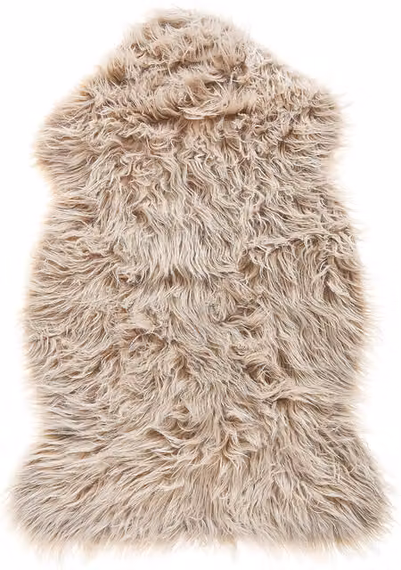 Alfombra de pelo sintético Beliani en color beige de 95 x 63 cm