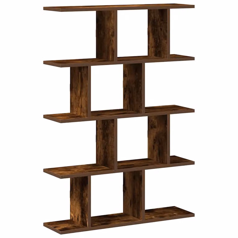 Estante de pared con 12 compartimentos vidaXL en madera de roble ahumado y color marrón