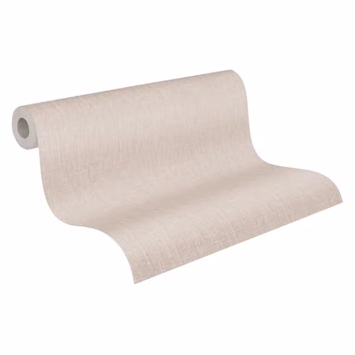 Papel pintado liso A.S. Création de tejido no tejido en color beige para un estilo minimalista de 10,05 x 0,53 m