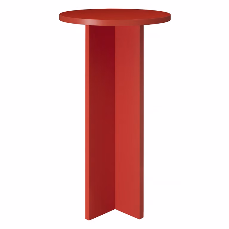 Mesa alta redonda RNT BY REALLY NICE THINGS roja de estilo moderno para cocina, An/P/Al: 60 x 60 x 105 cm