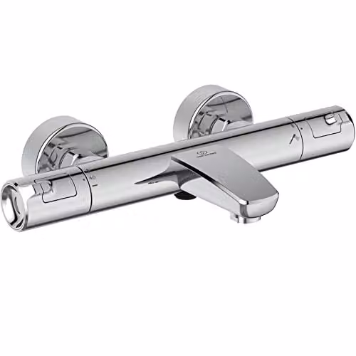 Termostato para ducha Ideal Standard Ceratherm T50 de monomando con acabado cromado y función de ahorro de agua para montaje en pared