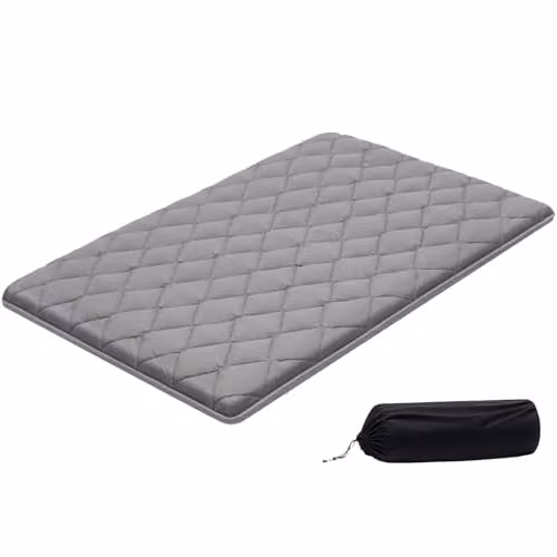Colchón Futón Japonés VEVOR Plegable y Enrollable para Yoga y Meditación, Gris, An/P/Al: 203,2 x 137,2 x 8,9 cm