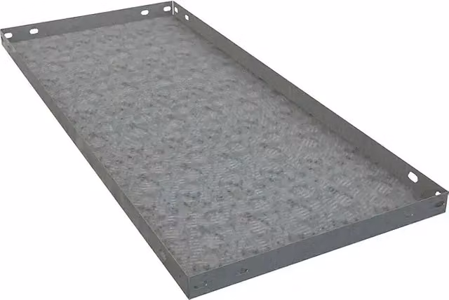 Estante adicional Simonrack de metal galvanizado color plata An/P/Al: 60 x 100 x 3,5 cm