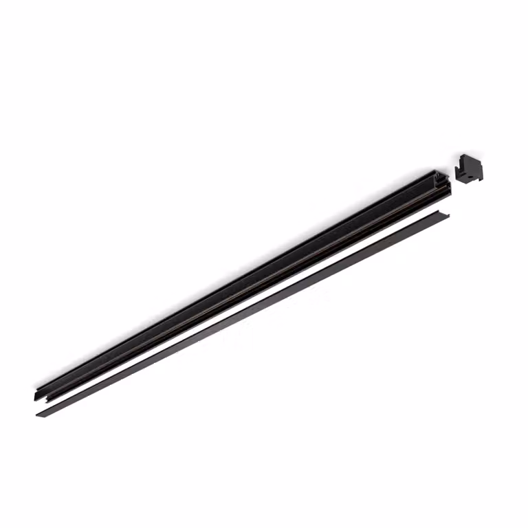 Carril Philips Hue de aluminio moderno en color negro, Longitud: 100 cm