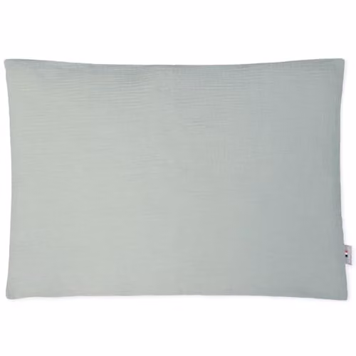Funda de almohada de gasa de algodón Sevira Kids para niños en colores verde o gris, An/P/Al: 40 x 60 cm