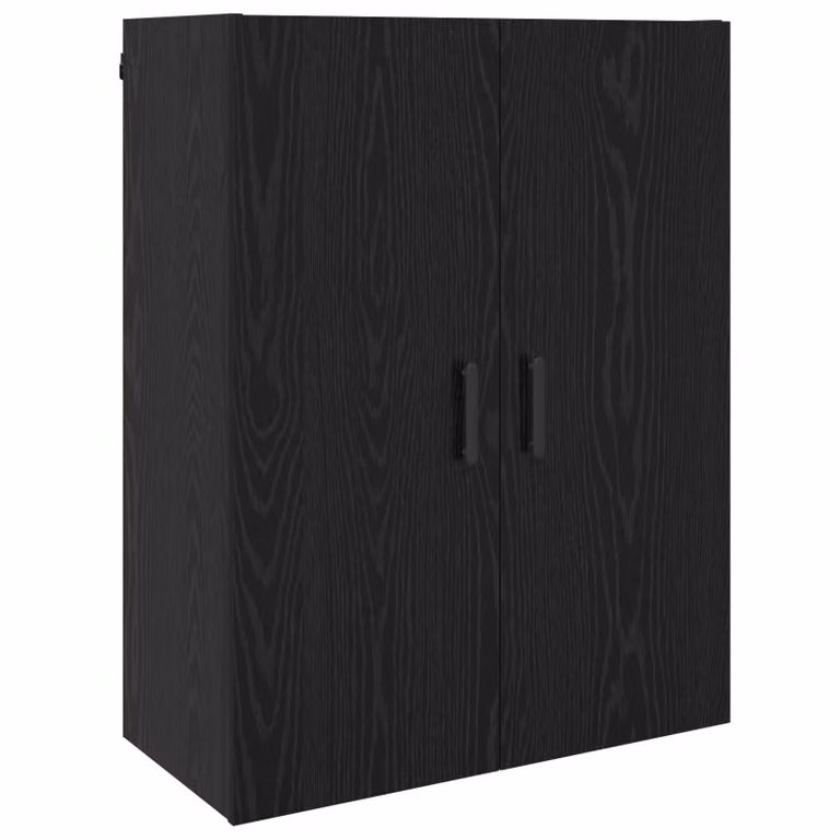 Armario de pared vidaXL en roble negro con puertas batientes y estantes internos, An/P/Al: 69,5 x 34 x 90 cm