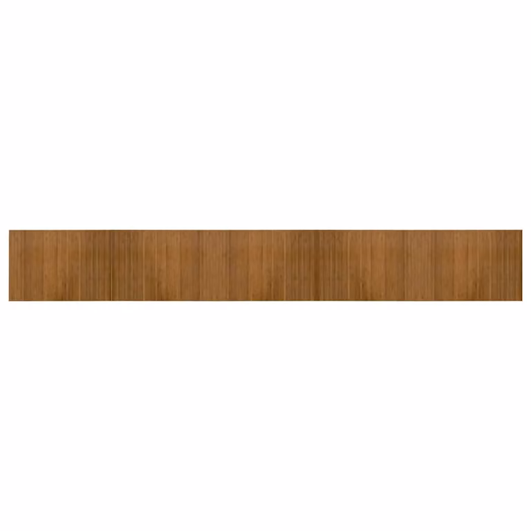 Alfombra rectangular de bambú vidaXL color marrón con efecto madera y antideslizante, An/P: 70 x 500 cm